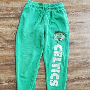 Unisex Youth Kids NBA Boston Celtics Jogger Pants Bottoms Kelly Green Sz M 10/12